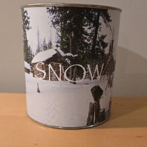 Snow Artificial Decorative Snow Can - Winter Cabin Graphic
